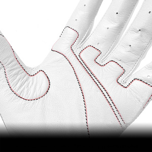 Gants de frappe en cuir blanc, design en maille respirante, fermeture auto-agrippante, gants d'entraînement unisexes pour adultes - Product Image 6