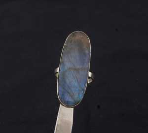 Blue Fire Labradorite Sterling Silver <b>Ring</b> Handmade Gemstone Jewelry Elegant Statement <b>Ring</b> Gift For Women - Product Image 1
