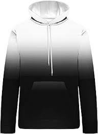 Sudadera Extra Grande con Efecto Teñido por Inmersión de Primera Calidad |   Sudadera minimalista con transición en tonos grises |   Top moderno con capucha y efecto degradado en contraste - Product Image 3