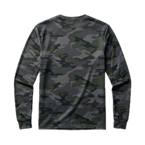 T-shirt HYPEN SPORTS à col rond et manches longues, en softshell, imprimé HD, anti-UV, imperméable, épais, en toile, motif floral, pour l'hiver - Product Image 2