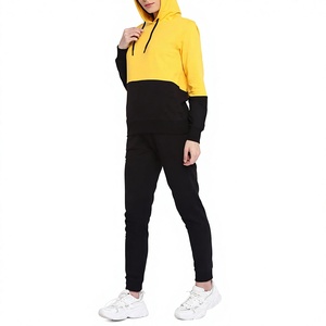 Survêtement élégant pour femme de haute qualité, 100% coton molletonné et léger, automne et hiver, impression de logo personnalisée et décontracté. - Product Image 3