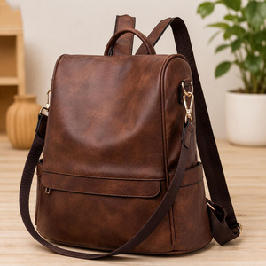 Custom Vintage Genuine Leather Backpack <b>Men</b> Travel Laptop Rucksack Waterproof <b>Large</b> Capacity School <b>Bag</b> LBK-0105 - Product Image 6
