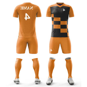 Vêtements de sport réversibles en gros pour clubs, ensembles d'uniformes de basketball en polyester/spandex, créez votre propre ensemble de football - Product Image 4