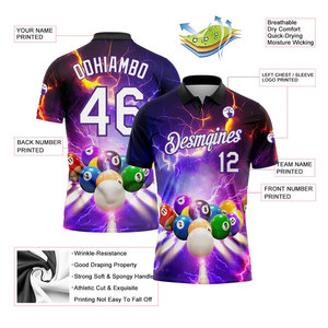 Camiseta Deportiva Personalizada para Hombre, Impresa con Transferencia de Calor, 100% Poliéster y Spandex, Transpirable, de Secado Rápido, que Absorbe la Humedad - Product Image 2