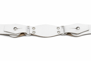 Sangle en cuir véritable vintage blanche de style Sam Browne – Neuve - Product Image 5