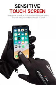Guantes de Invierno para Esquí y Montañismo, con Cierre, Pantalla Táctil, Resistentes al Viento, Cálidos, Impermeables, Ignífugos, de Piel de Cabra, Dedos Completos - Product Image 5