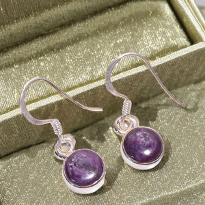 ต่างหูแบบห้อยทำด้วยมือสไตล์ชาติพันธุ์925เงินสเตอร์ลิงประดับด้วยเพชรทับทิมธรรมชาติสำหรับงานแต่งงานงานหมั้นของขวัญ - Product Image 2