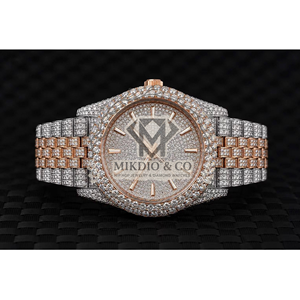 Reloj de pulsera de lujo de moissanita para hombre y mujer, de alta demanda, estilo urbano, disponible a precio de exportación - Product Image 1