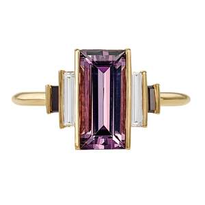 Women's 14k solid Gold Emerald Cut <b>Diamond</b> <b>Ring</b> With Baguette Side Stones Classic Style igi Certified Engagement <b>Ring</b> - Product Image 1