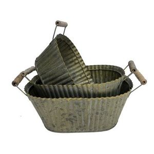 Elegante maceta metálica con revestimiento en polvo para uso en interiores, exteriores, jardín, balcón, patio y decoración moderna. - Product Image 2