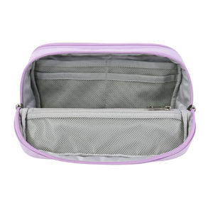 New Bear Patch Zippered Stationery <b>Bag</b> for <b>School</b> and Office Use SENDA Purple Nylon Pencil Case Stationery Set - Product Image 6