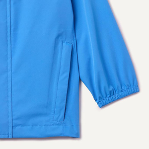 Wholesale Manufacturer Blue Hooded <b>Waterproof</b> Windbreaker <b>Jacket</b> Casual Spring Outdoor Wear with Zipper Closure and Pockets 2026 - Product Image 4