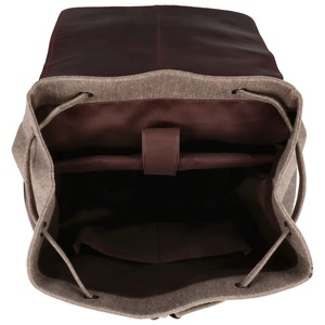 High Quality Wholesale Vintage <b>Brown</b> Canvas Leather Bag Laptop School Bag Hiking Travel Rucksack Anti Theft <b>Backpack</b> - Product Image 2