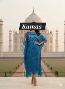 Caftán de Algodón Magenta Oscuro, Largo hasta el Suelo, Corte Holgado, Ropa Étnica Tradicional para Mujer, Estilo de Boda de India y Pakistán - Product Image 2