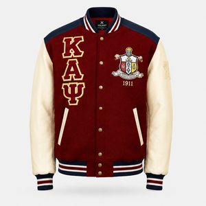 Custom Heavyweight Wool Melton Leather Sleeve Varsity Jacket <b>Mens</b> Heritage Streetwear Outerwear OEM Manufacturer - Product Image 1