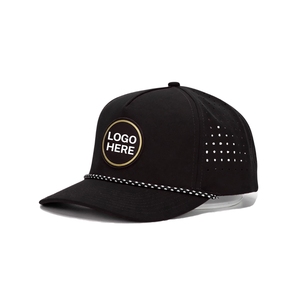 Gorra de golf clásica impermeable al por mayor con logo personalizado, gorra de golf de 5 paneles con cuerda, corte láser, rendimiento de flujo de aire, snapback, proveedor de Vietnam - Product Image 2