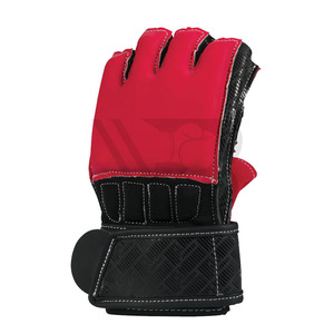 Low MOQ Highest Quality Customized <b>MMA</b> <b>Gloves</b> Cowhide Leather <b>Custom</b> Logo Lace-Up Closure Adjustable Wrist Strap UV Protection - Product Image 6