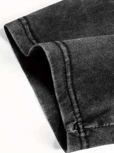 T-shirts pour hommes en coton peigné épais, vente en gros d'usine, haute qualité, logo personnalisé, style décontracté vintage à manches courtes, gris - Product Image 3