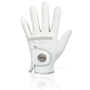 1 Gant de golf premium pour homme gaucher avec marqueur magnétique, en tissu doux et respirant, remplaçable, blanc - Product Image 1