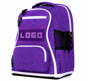 Sac à dos de cheerleading en strass pour filles, design étoile, nœud et mégaphone, multi-poches, en PU, 30-40L - Product Image 2