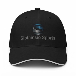 Casquette de baseball personnalisable avec logo brodé, design lisse, noire, perforée, 100% coton, imperméable, réglable, unisexe - Product Image 1