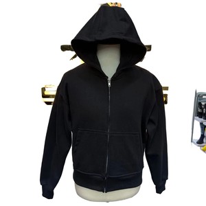 Sweat à capuche zippé 100% coton pour homme, haute qualité, respirant, décontracté, vêtement d'extérieur pour l'hiver, logo personnalisé - Product Image 1