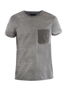 Service OEM T-shirts à poche 100% coton pour hommes Col O Confort Fit Tricoté Streetwear T-shirts vierges pour hommes T-shirt d'été en jersey - Product Image 4