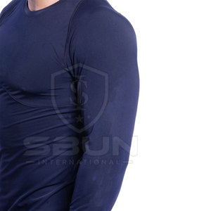 Concevez vos propres chemises de compression slim fit pour hommes, logo personnalisé, séchage rapide, respirantes, vêtements décontractés à vendre - Product Image 5