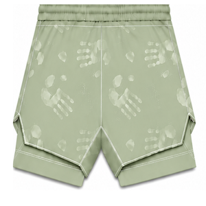 Conjunto de Baño Verde Salvia y Blanco, Top Deportivo sin Mangas con Espalda Cruzada y Pantalones Cortos a Juego, Traje de Baño Ligero de Secado Rápido para Entrenamiento y Alto Rendimiento - Product Image 6