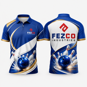 High Quality Custom Hawaiian Bowling Polo Shirts Quick Dry Bowling Ball and Pins Team Youth T Shirt Custom <b>Name</b> <b>Label</b> - Product Image 3
