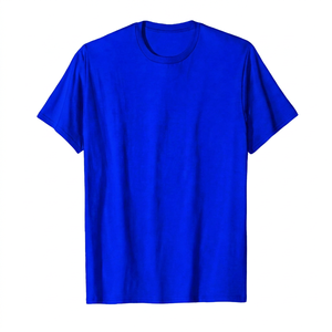T-shirt à manches courtes col rond pour homme Rolein, bleu clair, imprimé par transfert thermique, jersey polyester/coton, coupe classique, écologique, 200g - Product Image 3