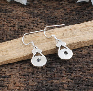 Boucles d'oreilles pendantes en argent sterling 925 avec pierre précieuse rose en quartz rose naturel, luxe pour mariage - Product Image 6