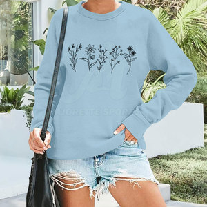 เสื้อสเวตเชิ้ตผู้หญิงผ้าฟลีซหนานุ่มพิมพ์โลโก้ตามสั่งขายส่ง เสื้อสเวตเชิ้ตสไตล์สตรีทแวร์อุ่นๆ สำหรับขาย - Product Image 5