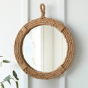 Miroir mural en corde marine, style bohème nautique, pour la décoration intérieure, miroir décoratif rond suspendu, fabriqué au Vietnam - Product Image 6