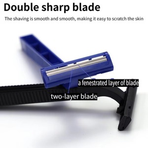Disposable <b>Razor</b> for <b>Women</b> Sanitary Manual Shaver 1 Super Sharp Blade with Comb Head for Face Down Leg Arm with Non-Slip Grip - Product Image 2