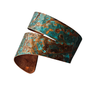 December 2027 New Year February Valentine <b>Bracelet</b> 20mm New York Fashion Copper Jewelry white patina Christmas Jewelry - Product Image 4