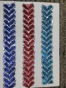 High Quality Custom Luxury Diamond <b>Lace</b> With Stones Elegant Sparkling Beaded Ribbon Trim For Bridal Wear Decoration Wholesale - Product Image 6