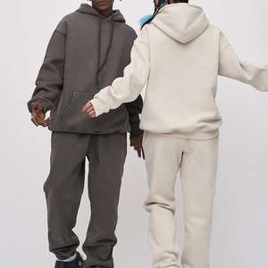Conjunto Deportivo de Dos Piezas para Hombre, Sudadera con Capucha, Estilo Casual, Color Sólido, para Gimnasio, Fitness, Entrenamiento, Chándal de Felpa Técnica - Product Image 1