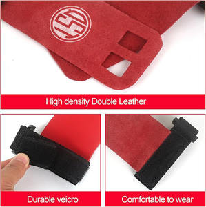 Guantes de Gimnasia de Doble Cuero Duraderos y Fáciles de Ajustar para Levantamiento de Pesas y Entrenamiento de Peso Muerto, Proveedor al por Mayor OEM ODM - Product Image 2