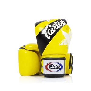 Gants de sparring Muay Thai Fairtex sur mesure, tendance du moment, en cuir de vachette véritable, respirants et anti-humidité, avec fermeture auto-agrippante - Product Image 1
