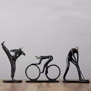 Modern Creative Abstract <b>Figure</b> Ornaments Mertal Crafts Home Office Desktop Decoration Supplies Home Decor World <b>Christmas</b> - Product Image 4