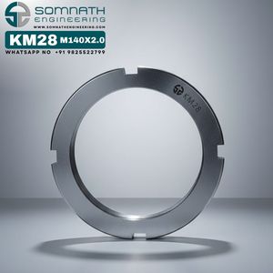 Écrou de blocage DIN 981 KM28 pour usage industriel intensif CLASSE 4, auto-serrant, entièrement fileté, droite, pour roulement, écrou CNC, marque SE - Product Image 5