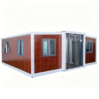 Maison conteneur préfabriquée mobile de luxe de 40 pieds, extensible et avec 2 chambres, petite maison à vendre
