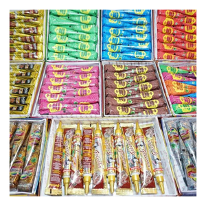 Cônes et tubes de henné couleur personnalisée OEM pour l'art corporel, peinture de tatouage semi-permanente, fournitures de tatouage, cônes naturels à la main, pâte de henné - Product Image 1