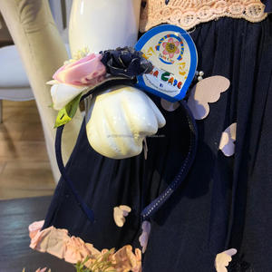 Vestido de Fiesta Infantil de Primavera con Diseño Elegante en Algodón Rosa con Diadema, Calidad Increíble - Product Image 5