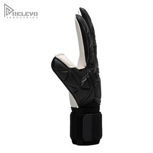 Custom Minimalist Goalkeeper <b>Gloves</b> Roll Negative Hybrid Cut White Contact <b>Latex</b> Palm Geometric 3D Rubber Backhand Elastic Wrist - Product Image 3