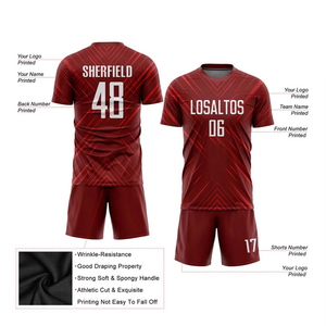 Nuevo Uniforme de Fútbol Ajustado, Personalizado con Sublimación, Transpirable, Liso, 100% Poliéster, Último Diseño, Servicios OEM - Product Image 5