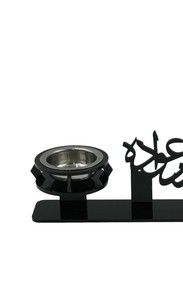 เชิงเทียนตกแต่งลายอักษรอารบิกสีดำสุดหรู สำหรับใช้ในบ้านตะวันออกกลางและอ่าวอาหรับ ของขวัญสำหรับเดือนรอมฎอน - Product Image 3