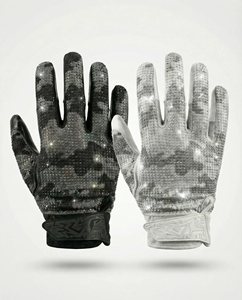 Red Camouflage Full Finger Rhinestones <b>Gloves</b> PU Material Silicone Palm Non-Slip Outdoor Unisex Hook And Loop Closure All Season - Product Image 5