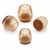 Embouts de pieds de chaise en PVC brun de 20 mm, couvre-pieds de table ronds pour meubles de maison